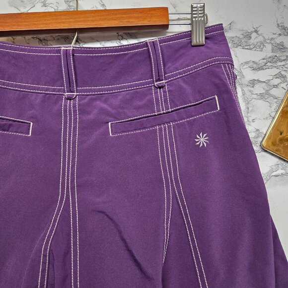 Athleta Whatever Size 4P Deep Purple Pleated Summer Casual Skort - Picture 6 of 11